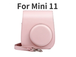 Bolsa De Couro Sintético Macio E Silicone Para Câmera Fujifilm Polaroid Com Alça De Ombro Para Instax Mini 11 Brilvibera