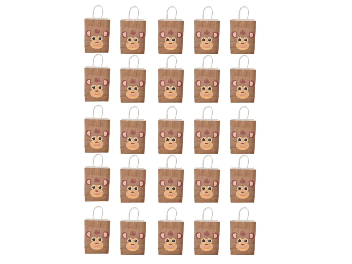 Kraft Paper Gift Bags LAXISCREED (with Animal Patterns, Multi purpose)