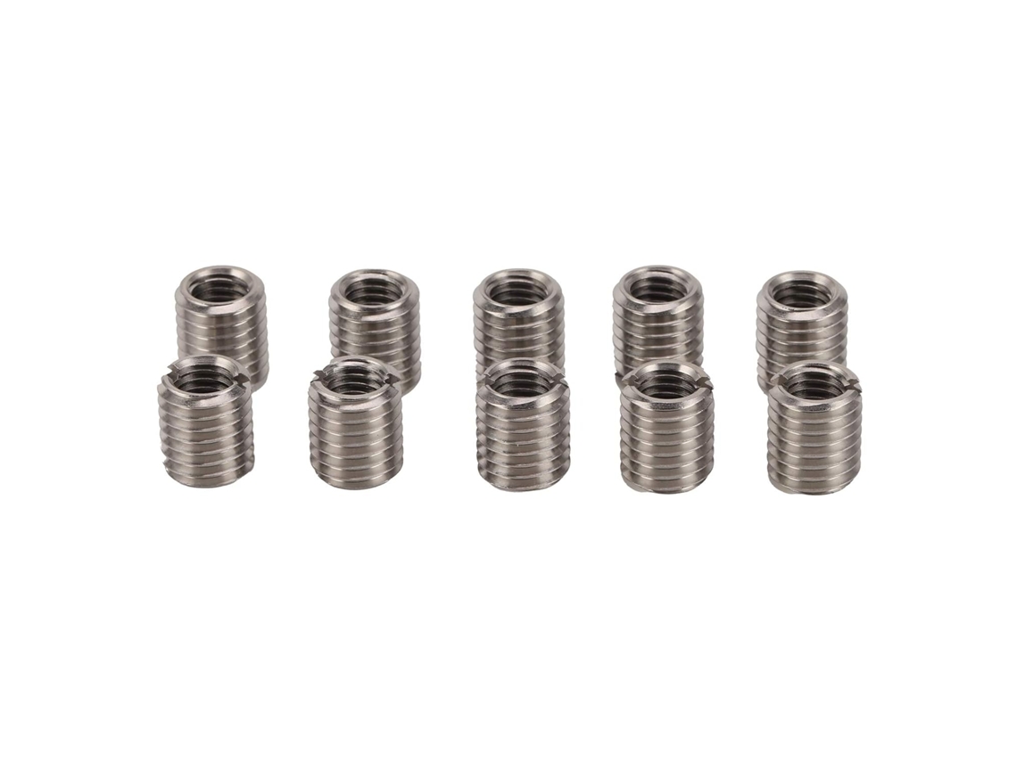 Kit De Reparo Insertos Roscados Em Aço Inoxidável, 10 Peças, Porca