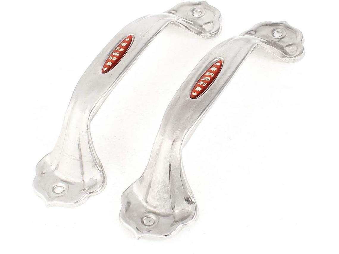Novo Lon0167 2 Peças Parafusos Em Destaque Fixação Prateada Eficácia Confiável Puxador De Porta Armário Metal 6, 1de