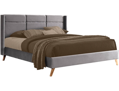 Cama CSD Beauty (Cinzento - Madeira - Compatível com Colchão: 195 x 160 cm)