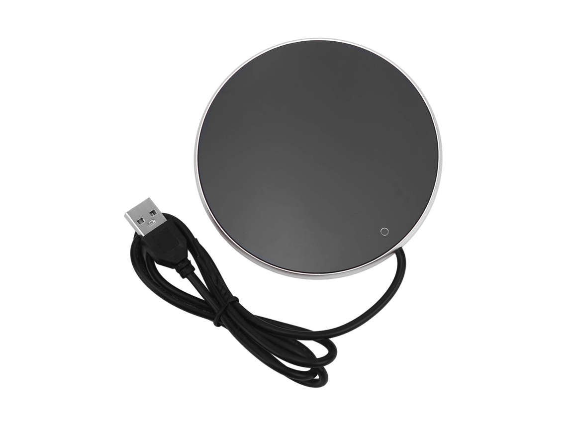 Aquecedor de canecas de café com temperatura ajustável de 55 °C e 3 modos, aquecedor de xícaras USB compacto para casa, escritório e viagens, prata, Slowmoose