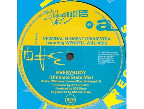Vinil Everybody Ultimate State Mix Deconstruction, Rca