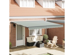 Vidaxl Estrutura De Toldo Verde E Branco 400 × 300 Cm