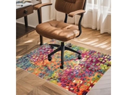 Tapete Cadeira Escritório Protetor 80 X 100 Cm Tecido Piso Madeira Parquet Laminado Cm,