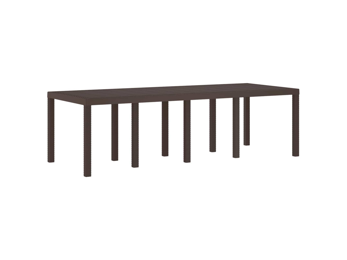 Mesa Jardim Castanho 250 X 100 X 73 Cm Vime Pe MAISON EXCLUSIVE