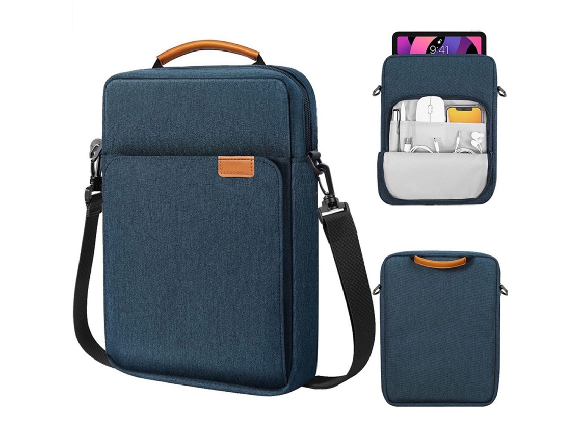 Bolsa Notebook 13" Azul Almofada Anti-choque Alça Removível Acessórios Resistente Prática