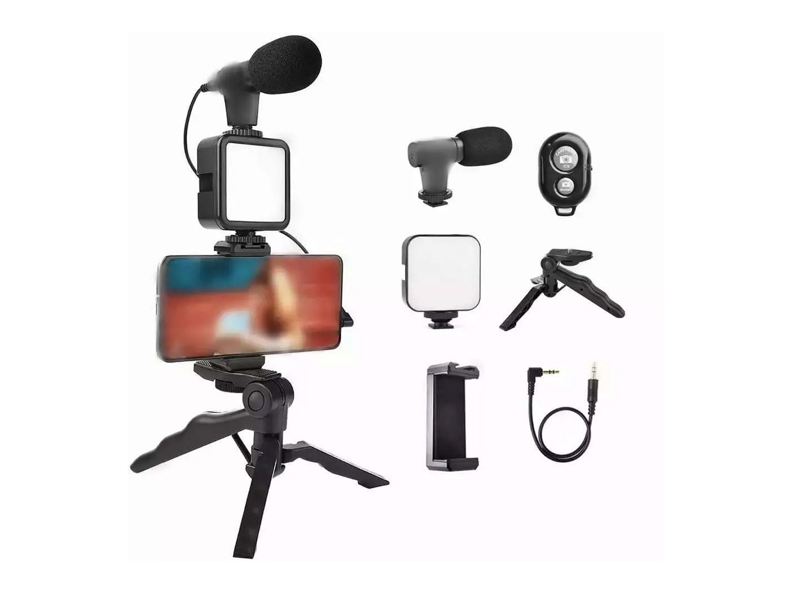 Kit De Vlog Para Smartphone Com Suporte Para Tiktok, Youtube E Stream Slowmoose