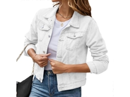 Jaqueta JEANS Fasst de Manga Longa com Bolsos e Hebilla para Mulher