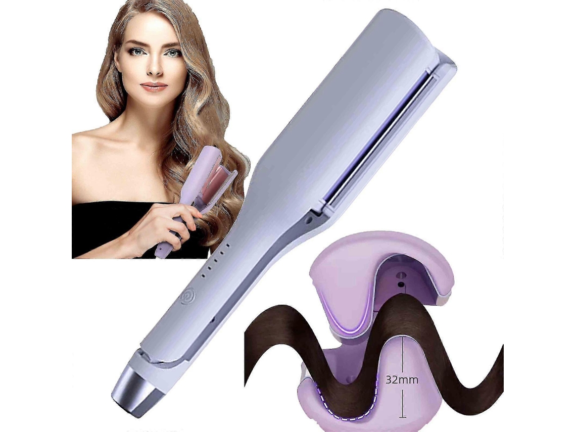 Wave Curling Ferro Rommantic Ovos Franceses Roll Curling Ferro Em Forma De V Cerâmica Big Waves Cabelo Crimper Hengjian