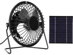 Ventilador Com Painel Solar Septpenta, Mini Ventilador Portátil Alimentado Por Painel Solar De 2, 5w, Ventilador Solar