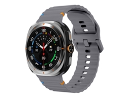 Bracelete Silicone com Grãos Ondeado para Samsung Galaxy Watch Ultra Cinza Escuro XIAOMOYU (47mm)