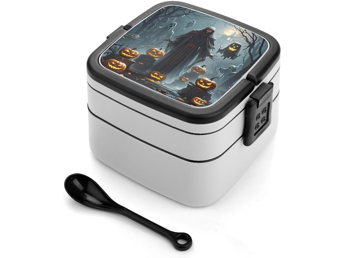 Marmita Bento Grim Reaper Grande Capacidade, Dupla Camada, Empilhável, À Prova De Vazamentos, Para Adultos, Desmontável