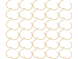 48 Anéis de Metal Dourado Fichário, 50mm de Diâmetro Interno, Anéis Vazados, Artesanato e Álbuns