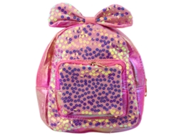 Children's Backpack With Sequins Flowers Bow Pink 22cm 2.8l