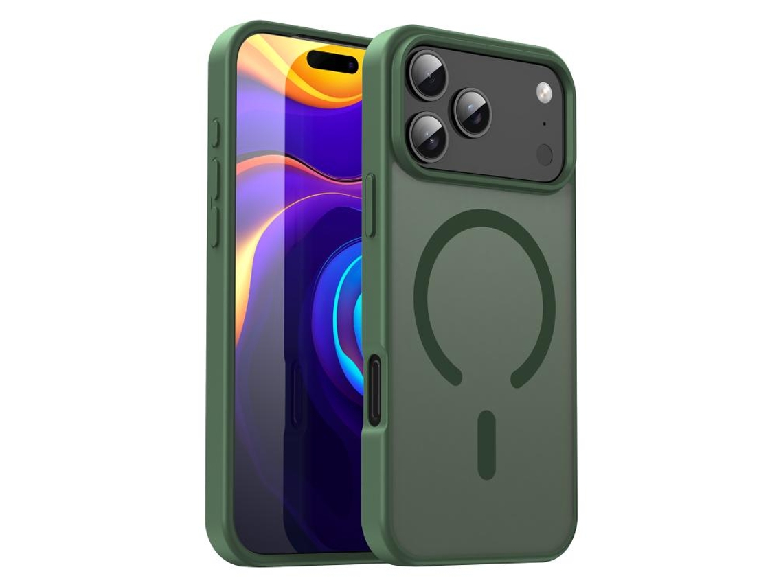Capa Para Iphone 17 Pro Fanying Series Pc Híbrida Tpu Transparente Fosca Magsafe