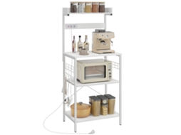 Estante de cozinha VOLTEDGE com 2 tomadas para micro-ondas e prateleira ajustável 60x42x137 cm