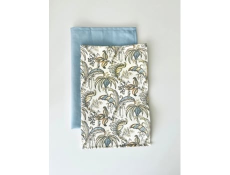 Conjunto 2 Panos De Cozinha Ilmh 48x70cm - Padrão Cornucópias E Azul