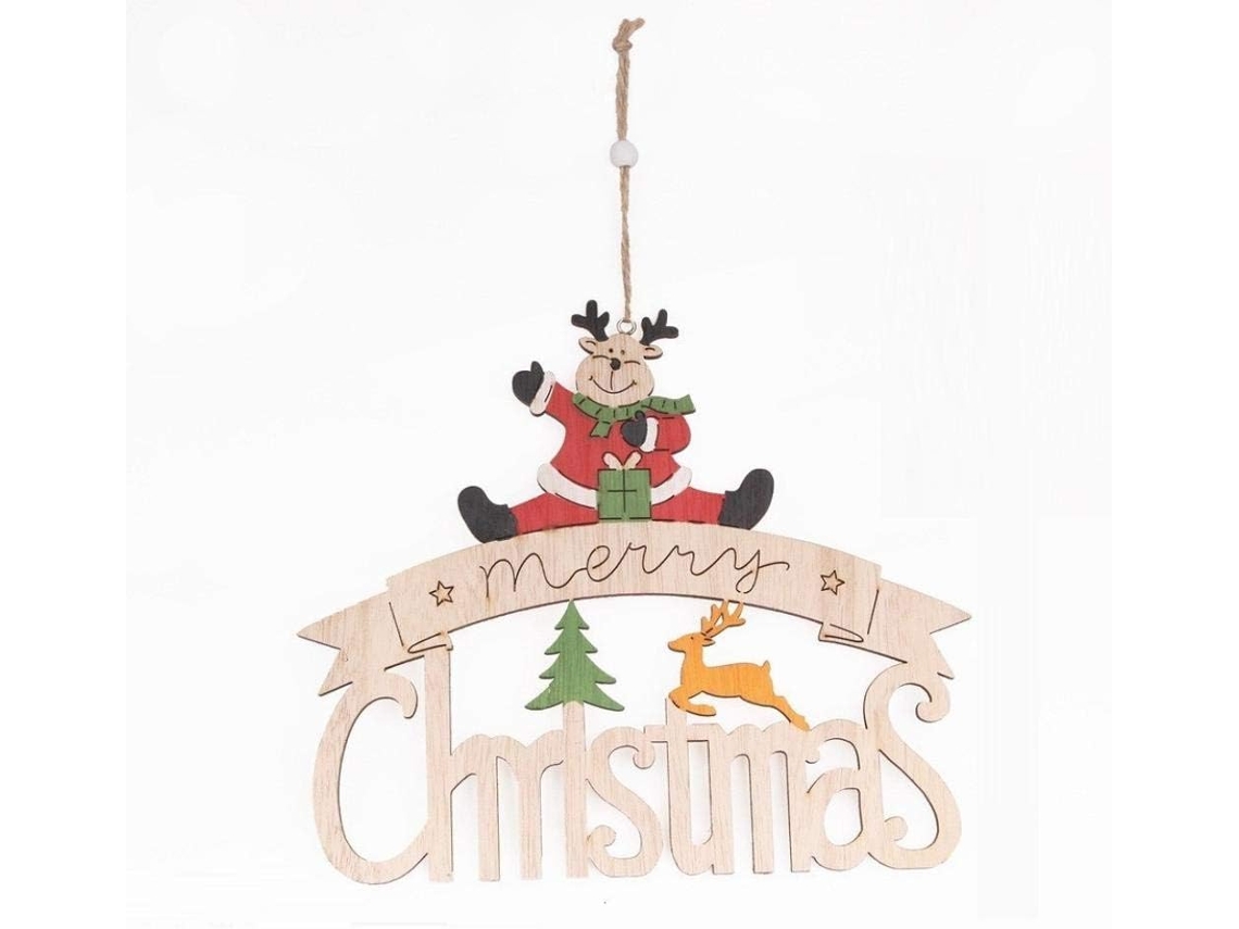 Ornamentos À Suspendre De Père Cerf Bonhomme De Neige Placa De Porte De Pendentifs Arbre De Décorations
