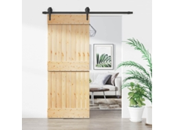 Vidaxl Porta Deslizante Natural E Preto 85 X 210 Cm