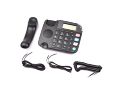 Telefone Fixo com Botões Grandes para Idosos, Suporta Hands free, Rediscagem, Controle de Volume, Telefone Residencial Escritório Hotel
