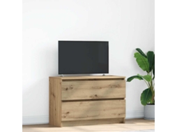 Vidaxl Móvel De Tv 80x35x54 Cm Derivados Madeira Carvalho Artisiano