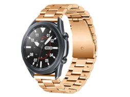 Bracelete Aço Inoxidável Adaptável Rosa Dourado para Garmin Forerunner 745