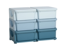 Caixa Organizadora Infantil,3 Gavetas,azul BTFORUS