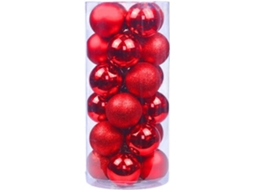 Enfeites Para Árvore De Natal, 24 Bolas De 6 Cm Olysi Shop