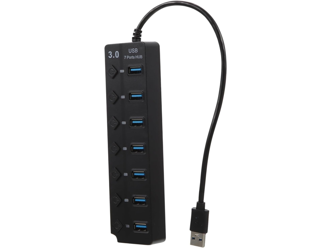 Estação De Acoplamento Usb 3.0 Wavlink, Hub 7 Portas Para Laptop,