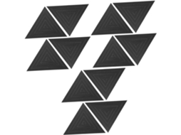 Conjunto De 3 Adesivos De Parede Triangulares Com Efeito Acrílico Exclusivo.