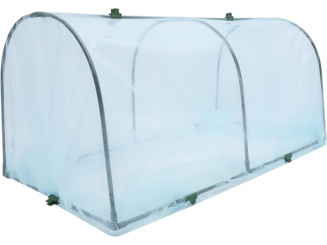 Kit de Estufa Transparente Inoomp com Estrutura de Ferro e Filme Pp. Fácil Montagem para Flores e Plantas de Jardim. CHABERLU