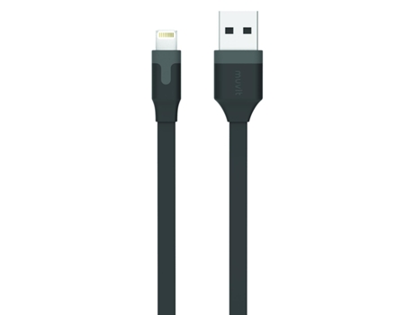 Cabo MUVIT Mfi (USB - Lightning - 1m - Preto) — USB - Lightning | 1 m