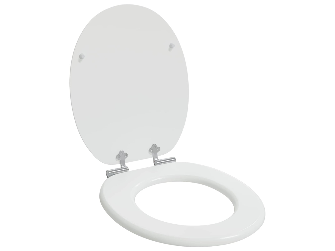 Vidaxl Assento De Sanitário Com Fechamento Suave Branco 44 X 38 Cm