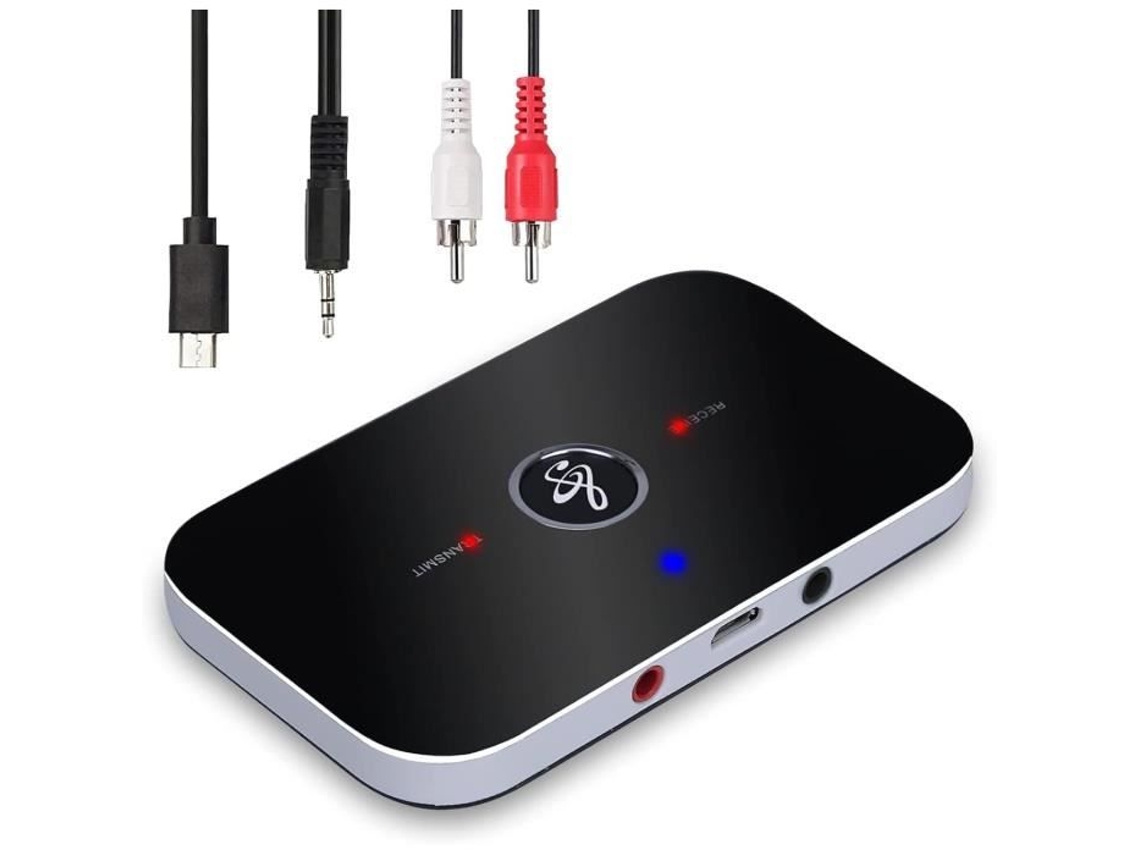Adaptador Bluetooth Receptor 5.0, Transmissor Emissor Receptor Bluetooth Áudio Sem Fio 2 Em 1 Com Cabo L R Aux 3,5mm Choumicha Saveurs France Agro