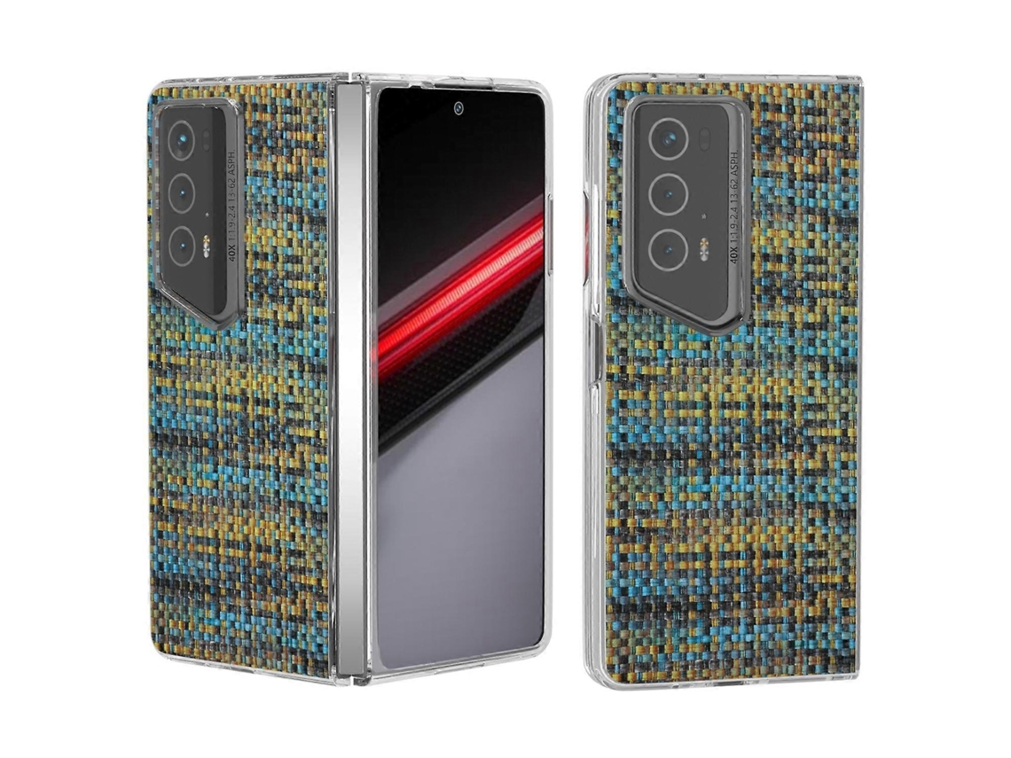 Capa Para Celular For Honor Magic V2 Rsr Porsche Design Com Textura Xadrez E Borda Transparente Em Couro Capa Para Pc