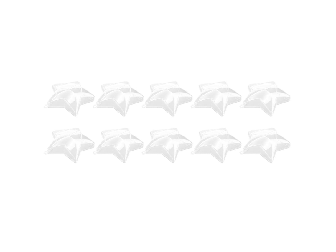 Conjunto Com 10 Bolas De Plstico Transparente De 80 Mm Para Enfeitar, Ideais Para Rvores De Natal E Festas. Perfeitas Para Decorar Sua Casa. Hengjian