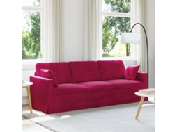 Vidaxl Sofá Vinho Vermelho 228 X 78 X 80 Cm Veludo