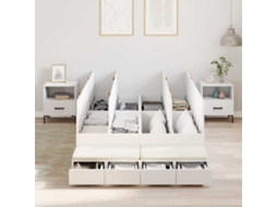 Vidaxl Estrado De Cama Com Arrumação Com Gaveta Branco 120 Cm