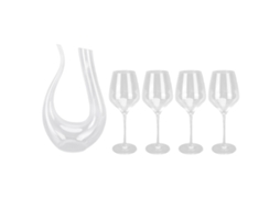 Conjunto 5 Taças de Vinho Cristal Bar Família Decantador