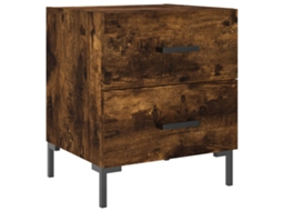 Bedside Cabinet, Bedside Cabinets Vidaxl Marrom Madeira Processada (n/a)