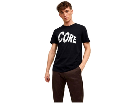 T-Shirt de Homem JACKJONES Corta Preto (M)