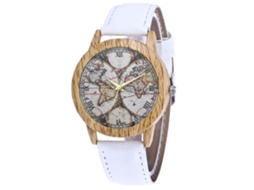 Relógio de Pulso Casual de Quartzo com Pulseira de Vaquero para Homem e Mulher Branco