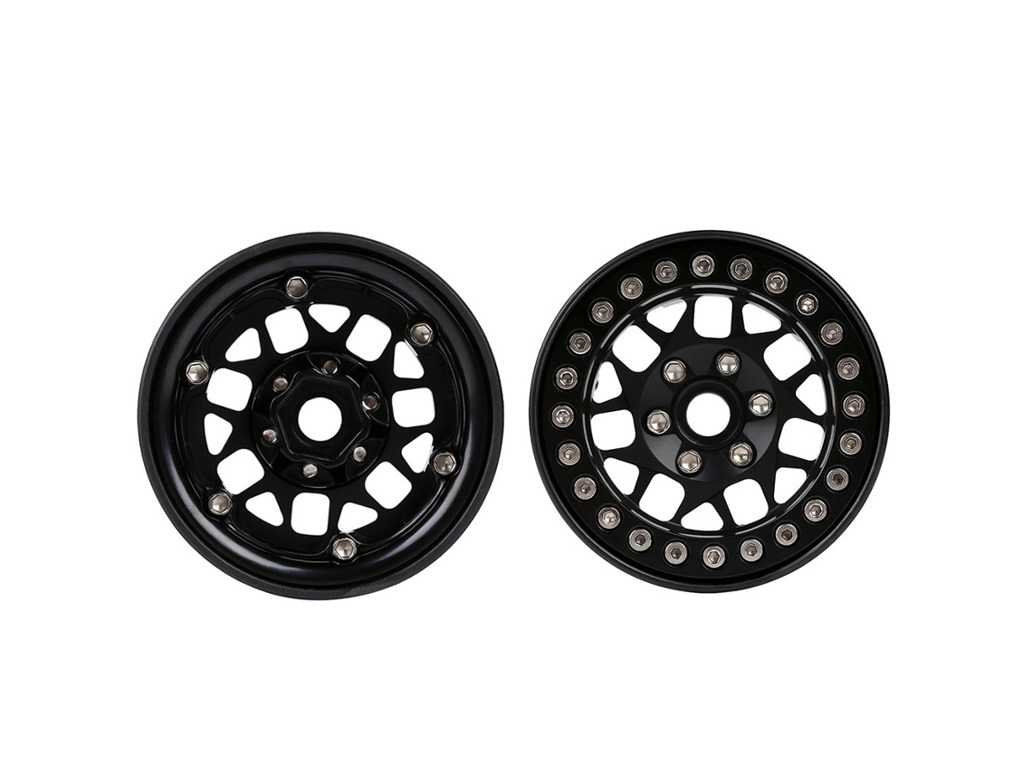 Aro De Liga De Alumínio Beadlock 2.2in Para Trax4 Scx10 90046 Axi03007 Redcat Gen8 Carro Controle Remoto 1/10 (4pcs)