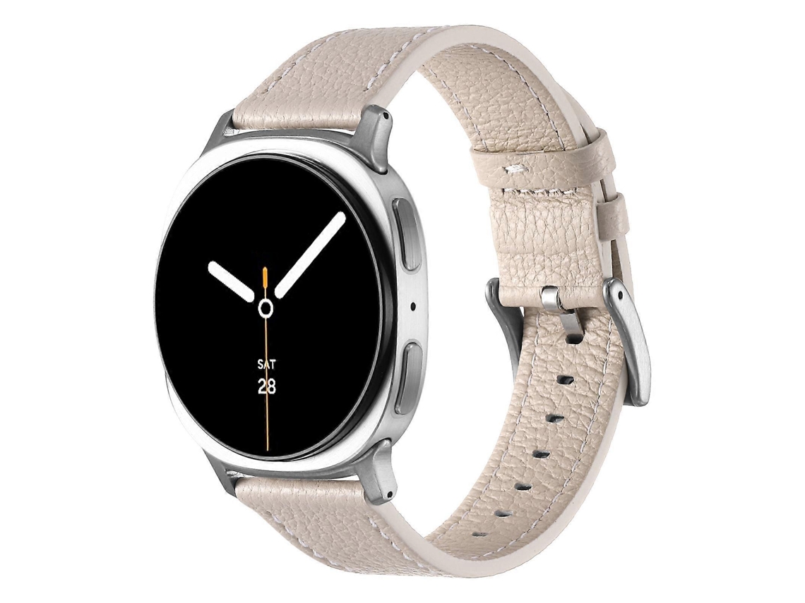 Pulseira De Couro Com Textura De Lichia Em Ambos Os Lados Para Samsung Galaxy Watch8 / Watch8 Classic