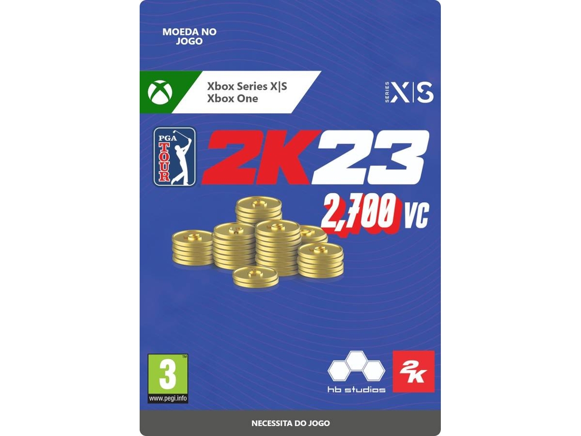 Cartão Xbox Series X PGA Tour 2K23 2700 VC Pack (Formato Digital)