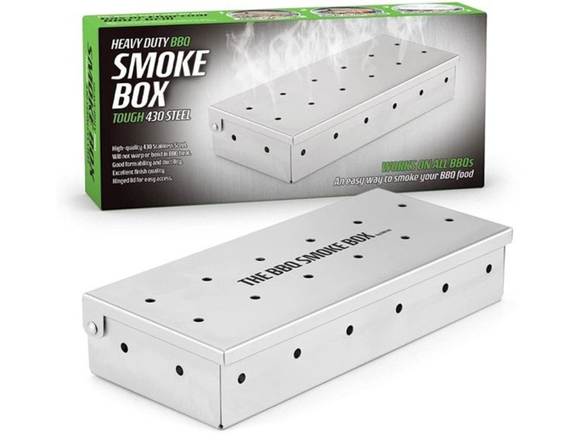 Accessório De Bbq - Rookbox Heavy Duty Rvs - Universally Roker - Capacidade De 950 Ml - 28 Furos De Fumaça