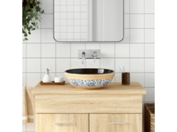 Vidaxl Lavatório De Bancada Redondo Φ41x14 Cm Cerâmica Multicor