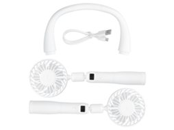 Ventilador de pescoço portátil (recarregável por USB, multifuncional)