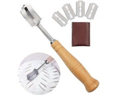Cortador de Pan Lame Herramienta de Escorar Pan Con 5 Cuchillas Y Funda de Cuero para Panaderos Profesionales Y Diy